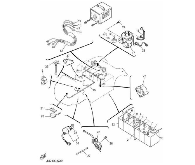YAMAHA G19/22 48-Volt Mac Chargeur à courant continu