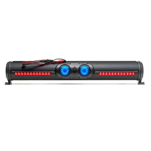 Haut-parleur de voiturette de golf amplifié pour VTT UTV, connecteur Bluetooth, barre de son 8 haut-parleurs, étanche avec éclairage LED