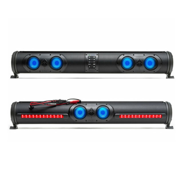 Haut-parleur de voiturette de golf amplifié pour VTT UTV, connecteur Bluetooth, barre de son 8 haut-parleurs, étanche avec éclairage LED