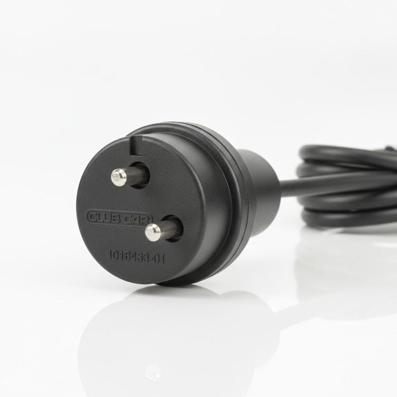 Club Car Prise de cordon de chargeur 36 V 1016433-01 OEM de remplacement rond à trois broches, corps moulé résistant aux intempéries