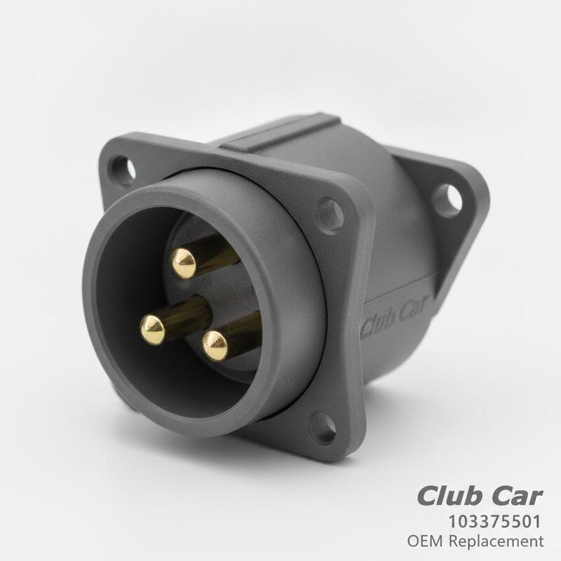 Club Car Precedent Chargeur Réceptacle 103375501 OEM Remplacement Direct Fit Boîtier Résistant à la Corrosion Broches