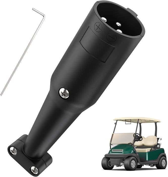 Club Car Prise de cordon de chargeur 48 V 101828901 OEM Remplacement du boîtier en caoutchouc moulé Prise de remplacement uniquement