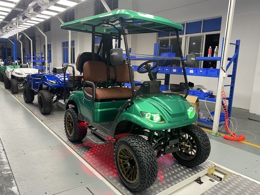 Chariot de golf électrique tout-terrain à 4 places avec éclairage de tableau de bord